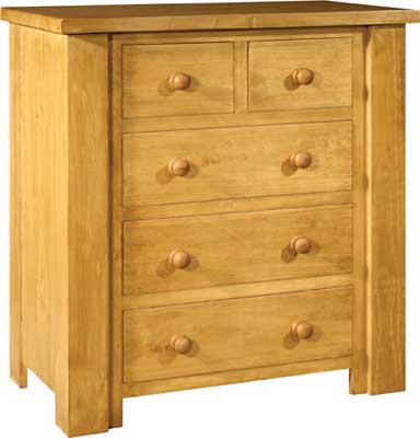 pine CHEST OF DRAWERS 2 OVER 3 BOSTON