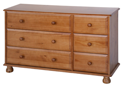 CHEST OF DRAWERS 3 OVER 3 WIDE DOVEDALE