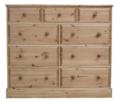 pine CHEST OF DRAWERS 3 OVER 6 OLD MILL