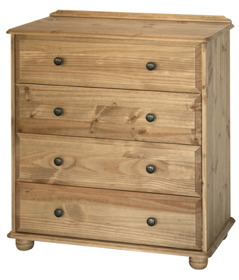 pine Chest of Drawers 4 Drawer Lincoln Value