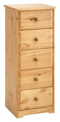 pine CHEST OF DRAWERS NARROW BALMORAL VALUE