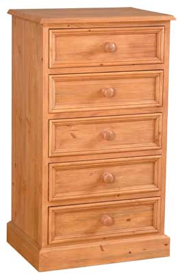 pine Chest of Drawers Wide 5 drawer Harrogate