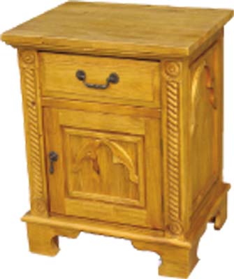 pine CLASSIC BEDSIDE CABINET MEDIEVAL