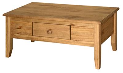 pine Coffee Table With Drawer Cotswold Value
