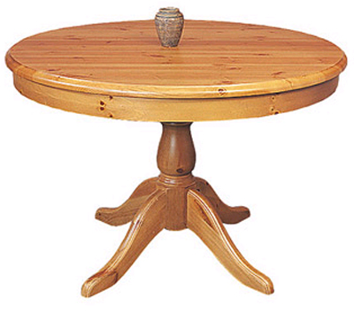 DINING TABLE ROUND EXT FLIP COUNTRY PINE 195