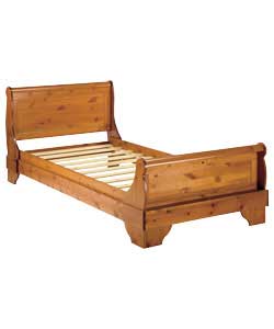 Pine Single Sleigh Bedstead - Frame Only