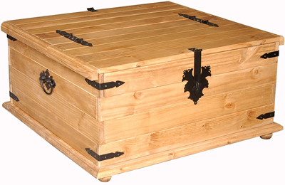 pine STORAGE TRUNK LARGE MEXICANO
