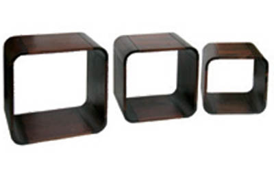 pine TABLES SET OF 3 ROUND CUBE
