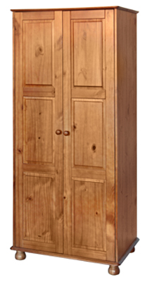pine Wardrobe 2 Door All Hanging Dovedale Value