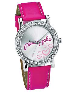 pineapple Pink Strap Watch