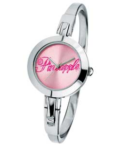 pineapple Round Dial Bangle Watch