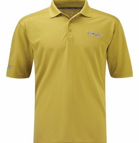 2013 PING Collection Eagle TOUR Golf Polo Shirt Mustard Small