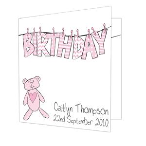 PINK Birthday W Line Card