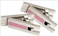Pink Enamel Titanium Flatlinks by Stewart/Stand