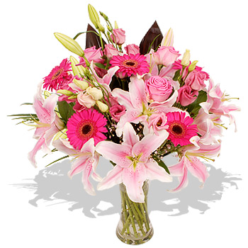 PINK Gift Wrap International - flowers
