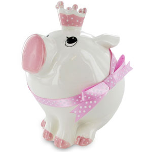 Girls Princess Piggy Money Bank