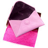pink Leather Document Wallet