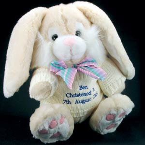 Pink Personalised Message Bunny