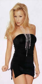 Pink Piranha Slinky Tube Dress With Draw String Ruched Sides- Black- One Size