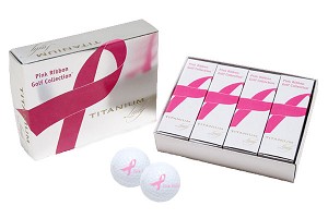 Pink Ribbon Titanium Golf Balls (dozen)