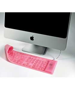 pink Rollup USB Keyboard