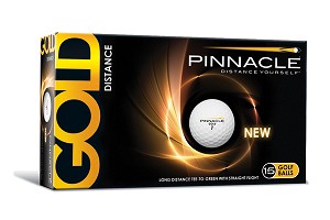 Gold Distance Golf Balls 15-Pack