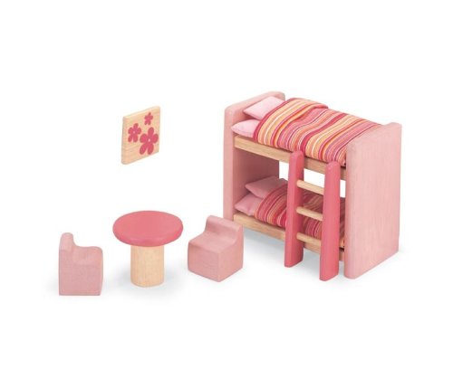 Pintoy Dolls House Wooden Accessory set - Childrens Bedroom