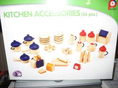 Pintoy Dolls House Wooden Accessory set - Kitchen