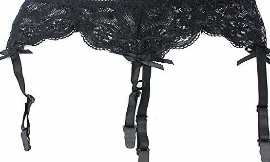 Pinzhi Fashion Women Sexy Lace Suspender Garter Belt For Thigh-Highs Stockings Black