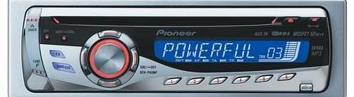 Pioneer DEH-P40MP MP3/WMA/WAV AUX IN CD RDS TUNER, WHITE/BLUE DISP, RED BUTTON ILLUMINATION