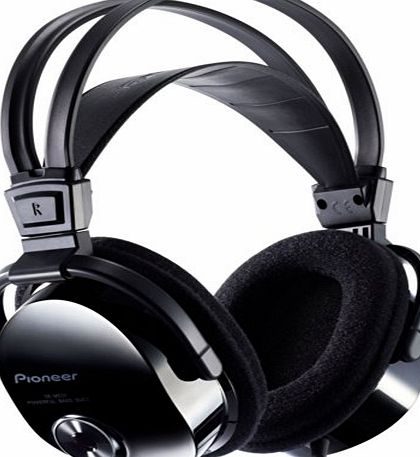 Pioneer Fully Enclosed Dynamic Headphones with Self Adjusting Head Band and Soft Velour Ear Pads - Black