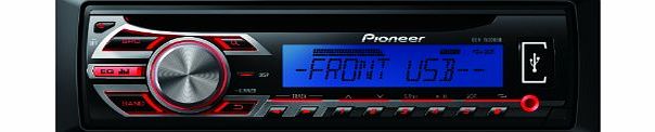 Pioneer RDS Tuner with Illuminated Front USB and Aux-In - Blue
