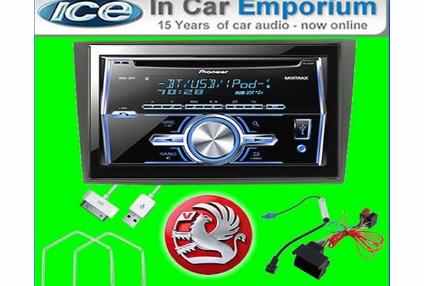 Vauxhall Astra H car stereo CD player Pioneer FH-X700BT Bluetooth Handsfree kit plays USB / AUX iPod / iPhone / Android