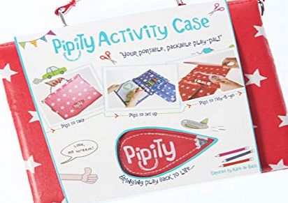 Pipity Activity Case: arts and crafts set with built in easel, on-the-go and travel entertainment (Red)