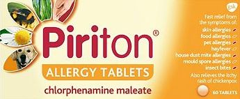 Piriton, 2041[^]10084607 Allergy Tablets - 60 Tablets 10084607