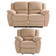 regular recliner sofa & armchair, natural