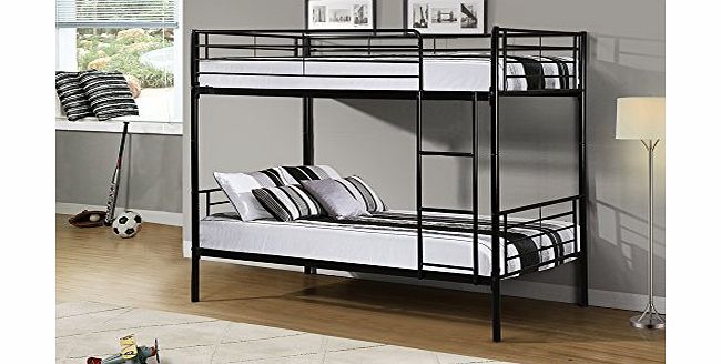 PKL Leisure Bunk Bed Metal Frame Childrens 3ft Single Available in Black