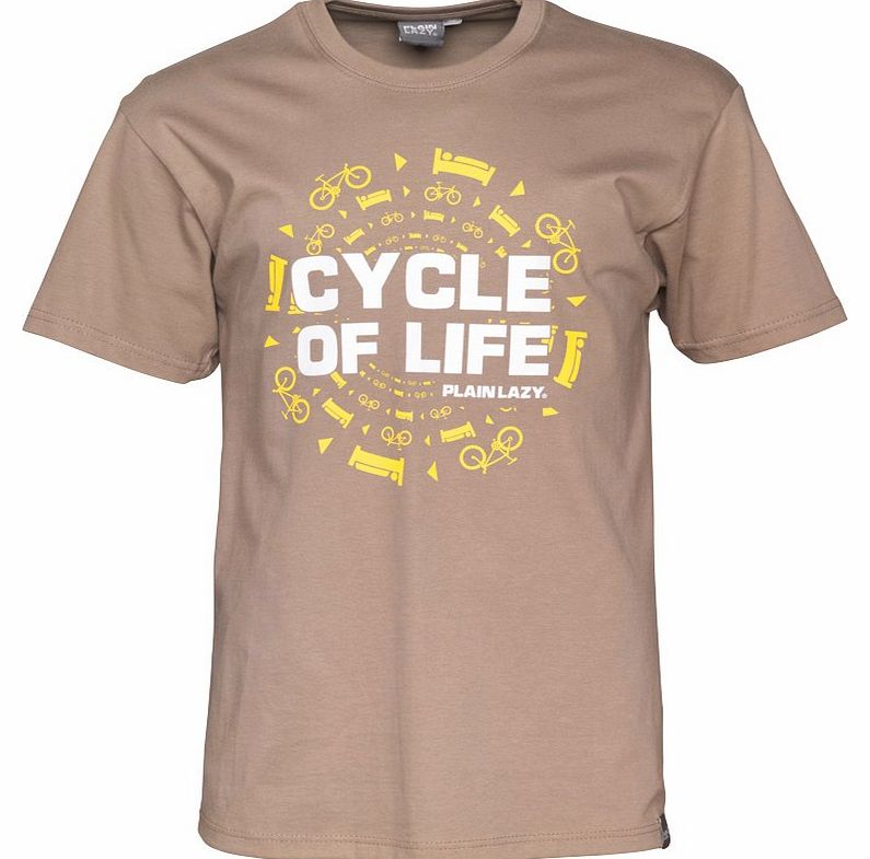 Mens cycle Of Life T-Shirt Zinc