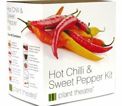 Hot Chilli & Sweet Pepper Kit by Plant Theatre - 6 Different Varieties to Grow