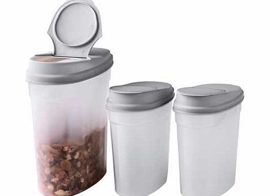 Plastic Cereal Containers - Pack of 3