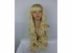 Platinum Blonde Cosplay Synthetic Hair - Wavy