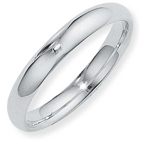 4mm Court Shape Band Ring Wedding Ring In Platinum