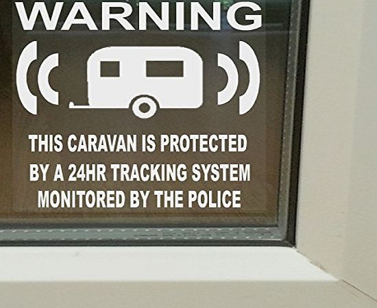 Platinum Place 6 x Caravan Van Dummy/Fake GPS Tracking System Device Unit-RV Security Alarm Warning Window Stickers-Police Monitored Vinyl Signs