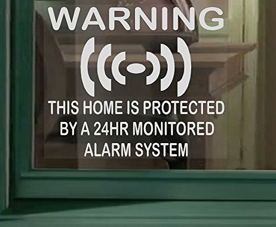 Platinum Place Home Protected - Monitored Alarm System Stickers for Windows - 24hr Security Warning Signs for House, Flat, Business, Property-Self Adhesive Vinyl Sign