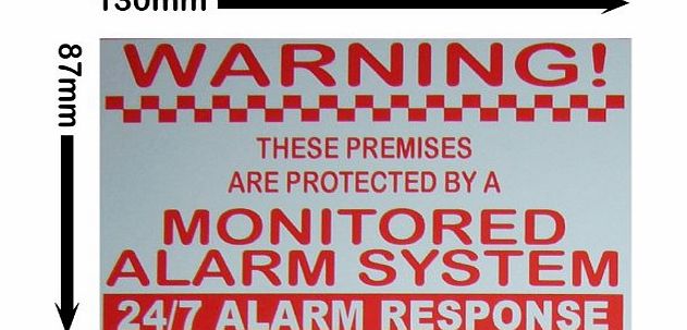 Platinum Place Monitored Alarm System Stickers - 24hr Security Warning Signs for Home, House, Flat, Business, Property-Self Adhesive Vinyl Sign