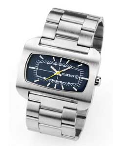 Gents Brushed Chrome Strap Watch