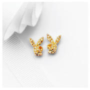 Playboy Gold Plated Crystal Studs