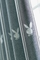 PLAYBOY jeans-effect curtains with tie-backs