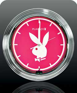 playboy Pink Neon 15inch Wall Clock
