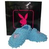 WOW, PLAYBOY SLIPPERS WITH BLUE BUBBLES.